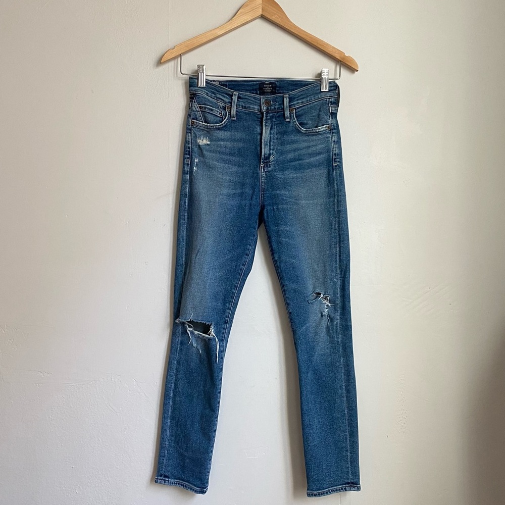 Citizens for Humanity Sculpt Rocket Crop High Rise Skinny—Size 24